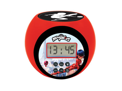 Miraculous Ladybug Projector Alarm Clock - Kids' Nightlight - Red