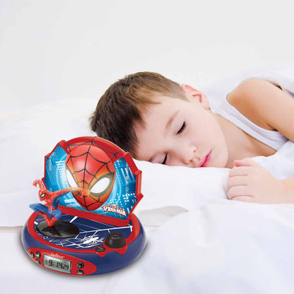 3D Spider-Man Projector Clock with Super Hero Sounds