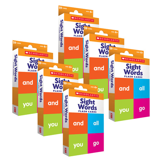 Scholastic Teaching Solutions Flash Cards - Sight Words Set for PK-3, 6 Packs