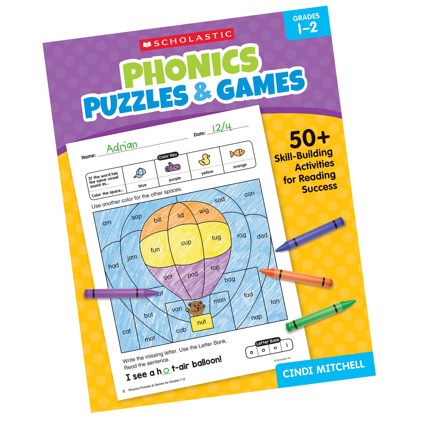 Scholastic Phonics Puzzles & Games - Activity Book Grades 1-2