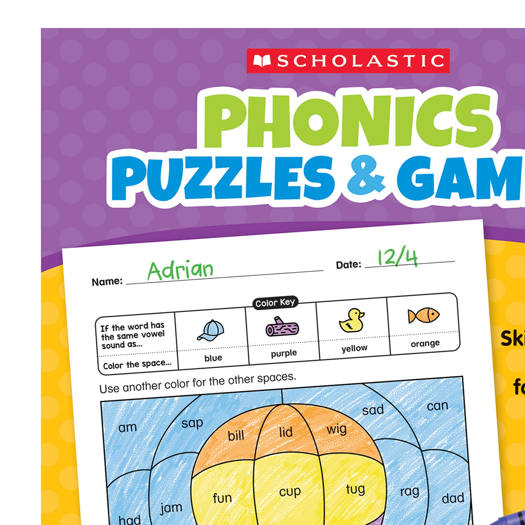 Scholastic Phonics Puzzles & Games - Activity Book Grades 1-2