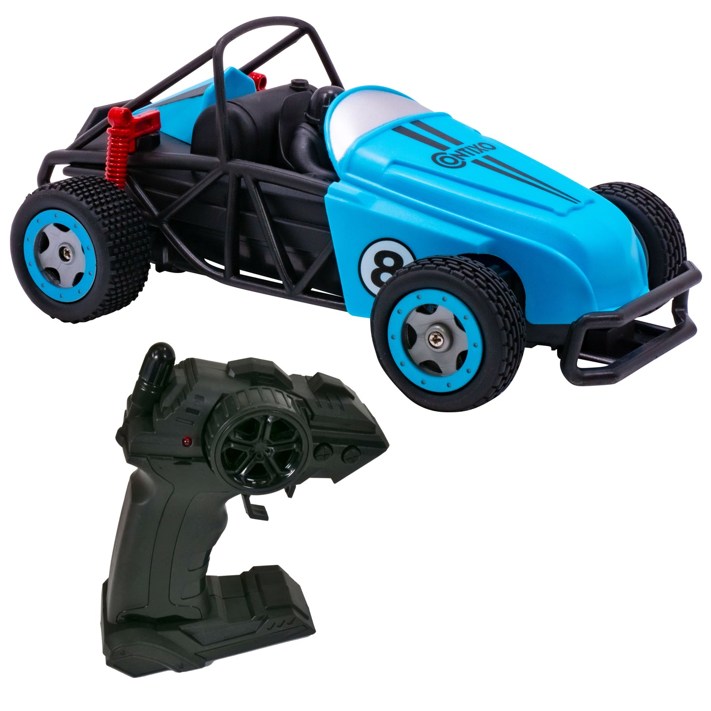 Contixo SC8 Buggy blue RC car with remote control and dual-speed racing features