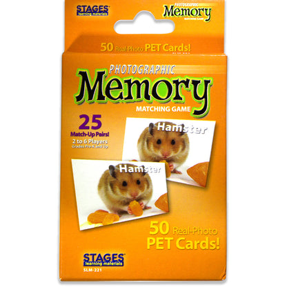 Stages Learning Pets Memory Matching Game - Photographic Cards - Pack of 3