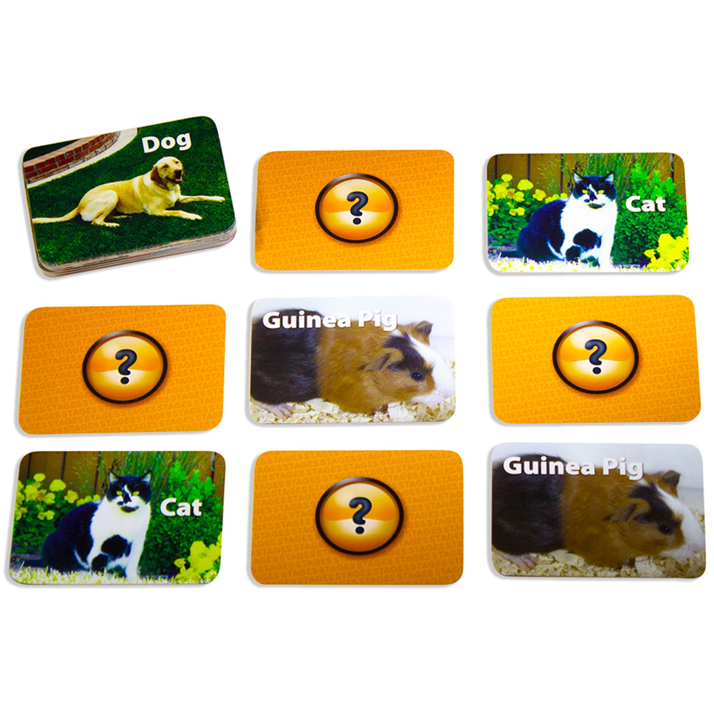 Stages Learning Pets Memory Matching Game - Photographic Cards - Pack of 3