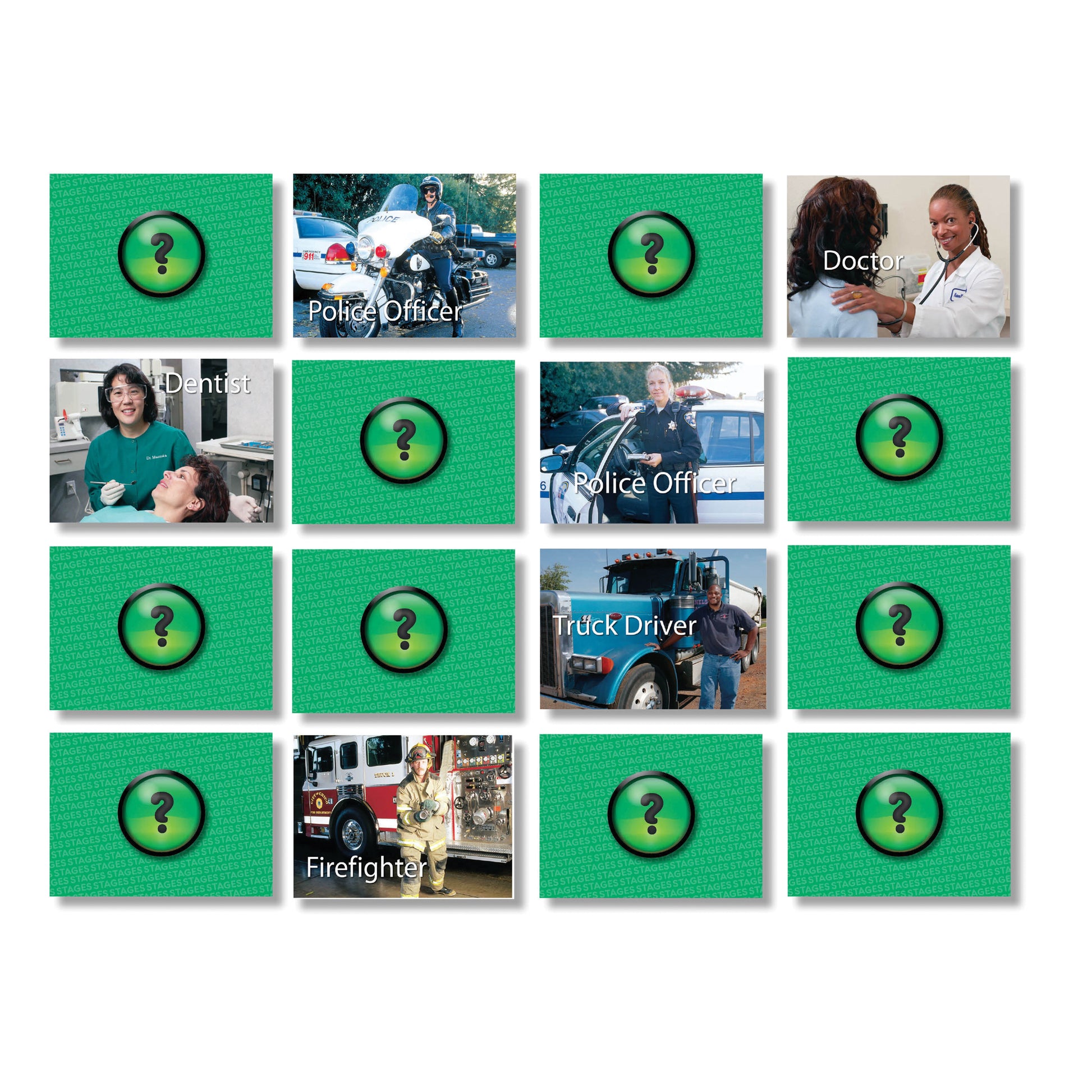 Stages Learning Memory Match - Careers Photographic Game - Triple Pack