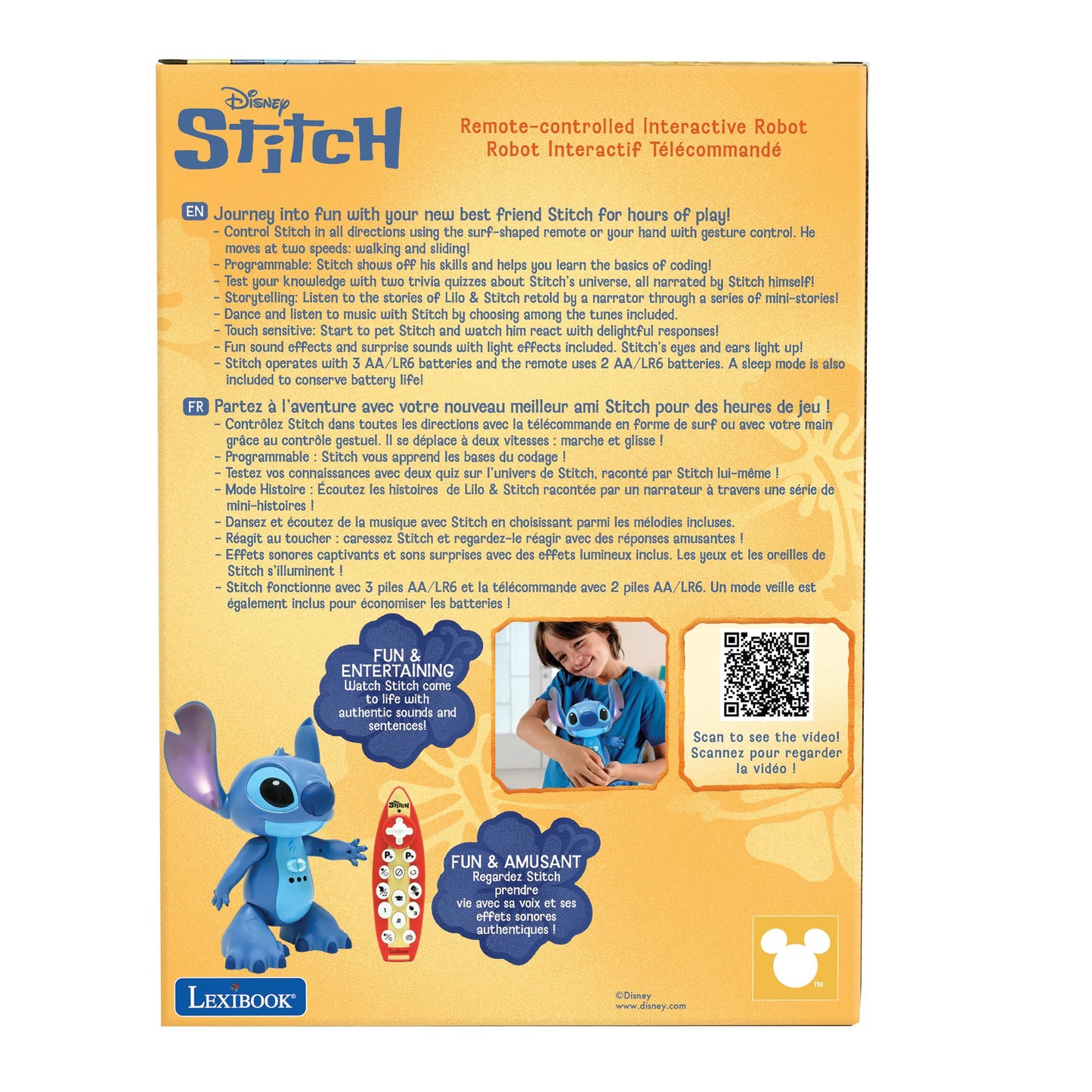STITCHEN Interactive Remote-Controlled Stitch - Real Voice Animatronic