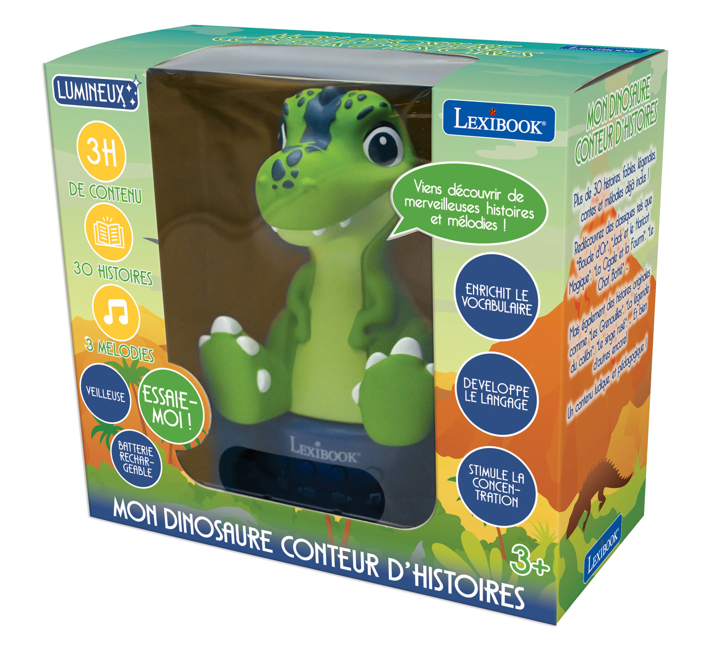 Lexibook Dino Storyteller with Color-Changing Nightlight