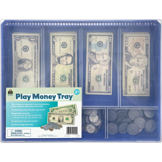 Teacher Created Resources Play Money Tray - Interactive Learning Set