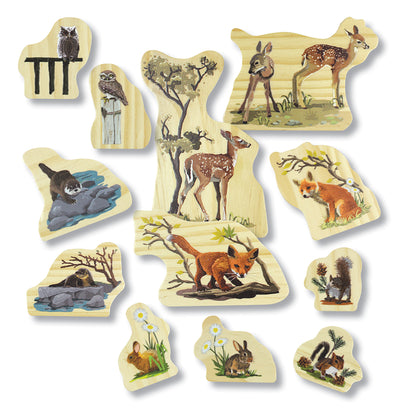 Yellow Door Woodland Animal Families – Enchanting Wooden Playset
