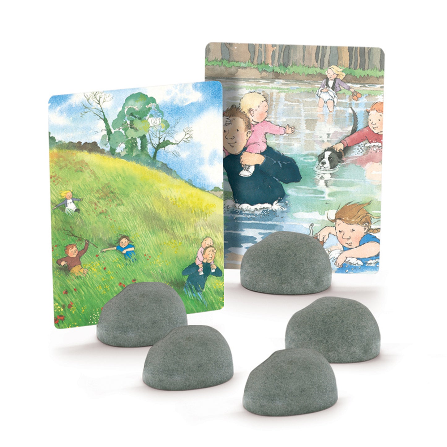 Yellow Door Stand-it-Stones, Set of 5 - Real Stone Card Holders