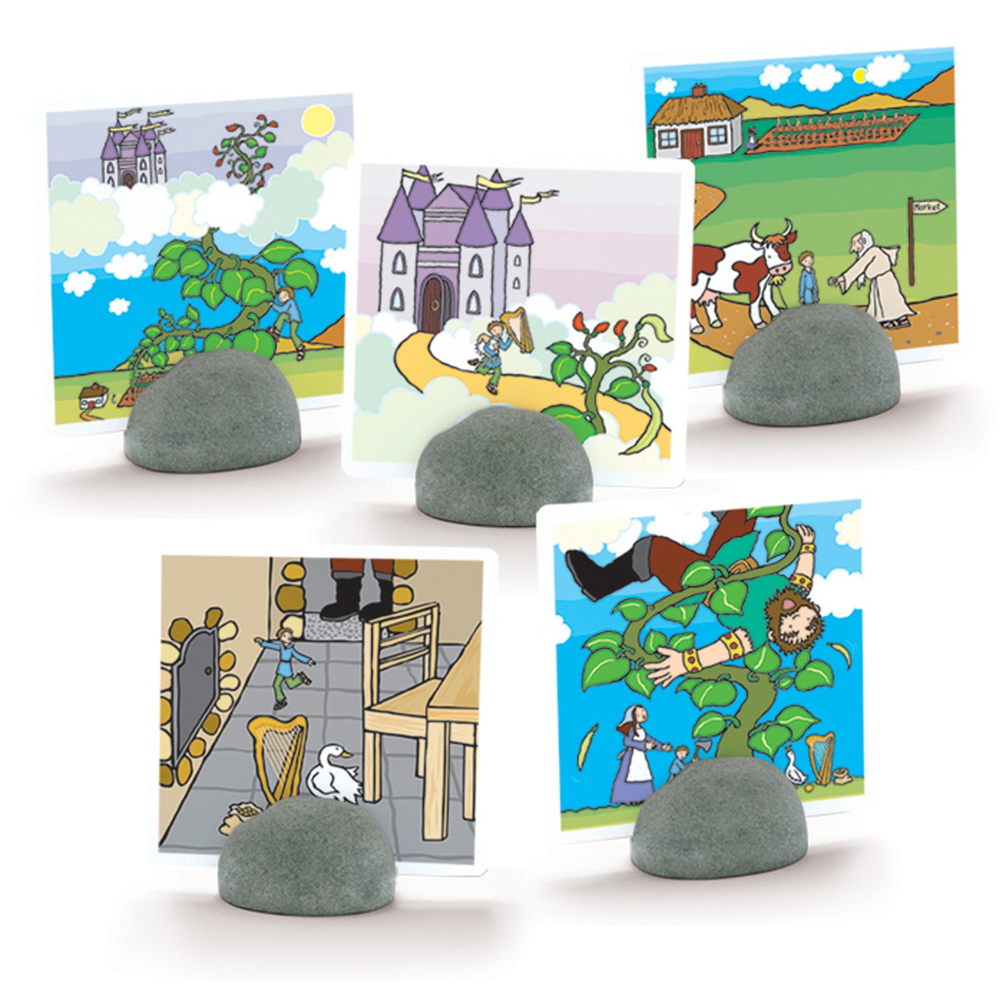 Yellow Door Stand-it-Stones, Set of 5 - Real Stone Card Holders