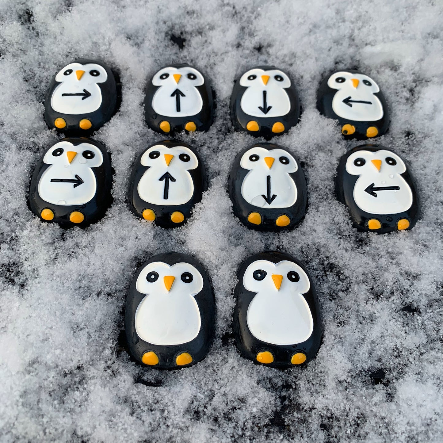 Yellow Door Pre-Coding Penguin Stones - Tactile Learning Set of 18