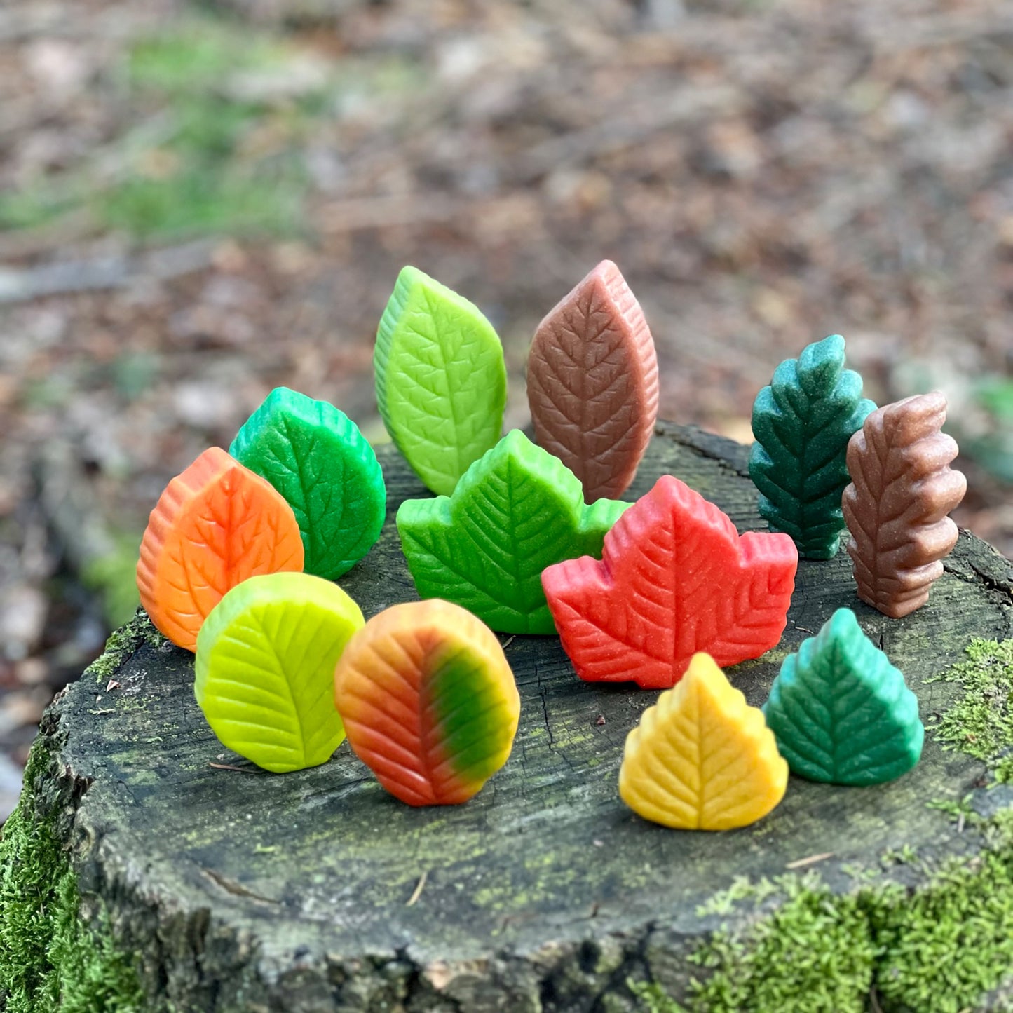 Yellow Door Sensory Play Stones - Leaves - Set of 12