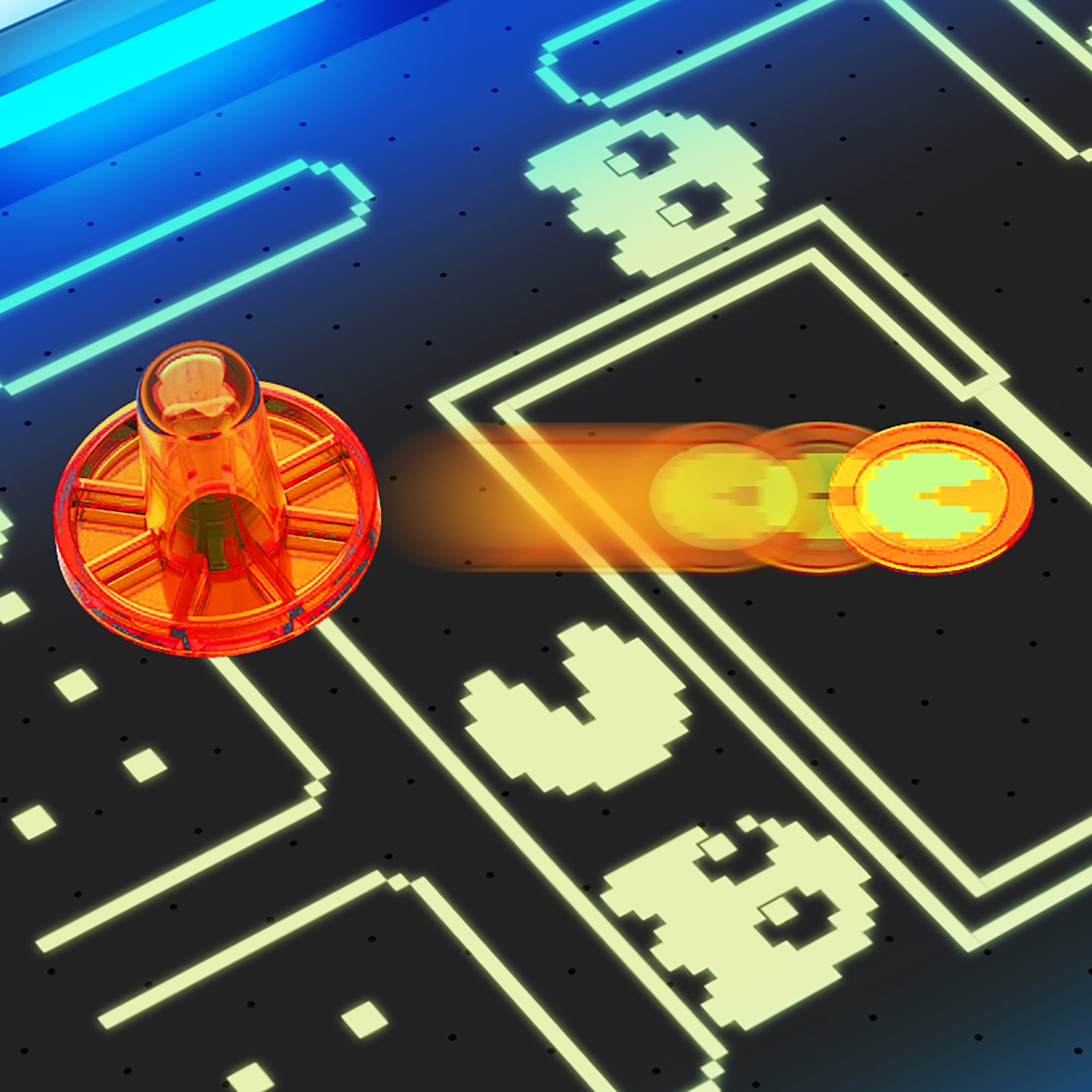 Pac-Man Premium Glow Series Arcade Air Hockey Game