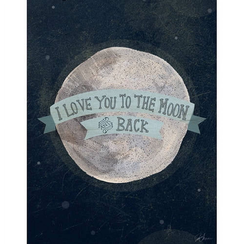 I Love You to the Moon and Back banner text overlaid on an illustrated moon against a dark starry night sky