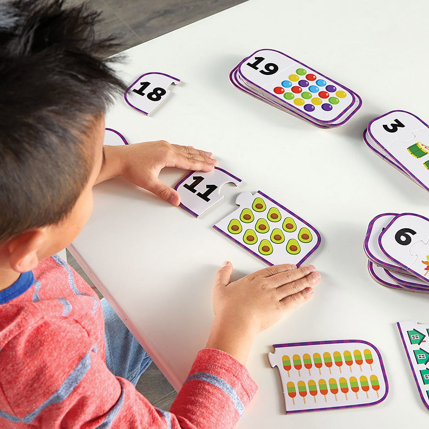 Learning Resources Puzzle Cards - Educational Set for Kids - 71 Pieces