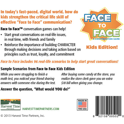 In today's fast-paced, digital world, how do kids strengthen the critical life skill of effective "Face to Face" communication? Face to Face conversation games