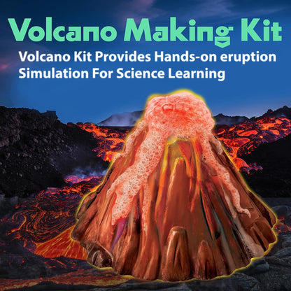 KidzLabs Volcano Making Kit with erupting red lava simulation