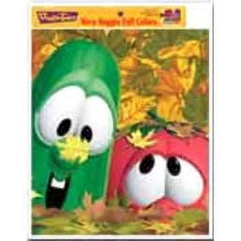 VeggieTales Very Veggie Fall Colors Puzzle box showing green and red vegetable characters with large eyes among autumn leaves