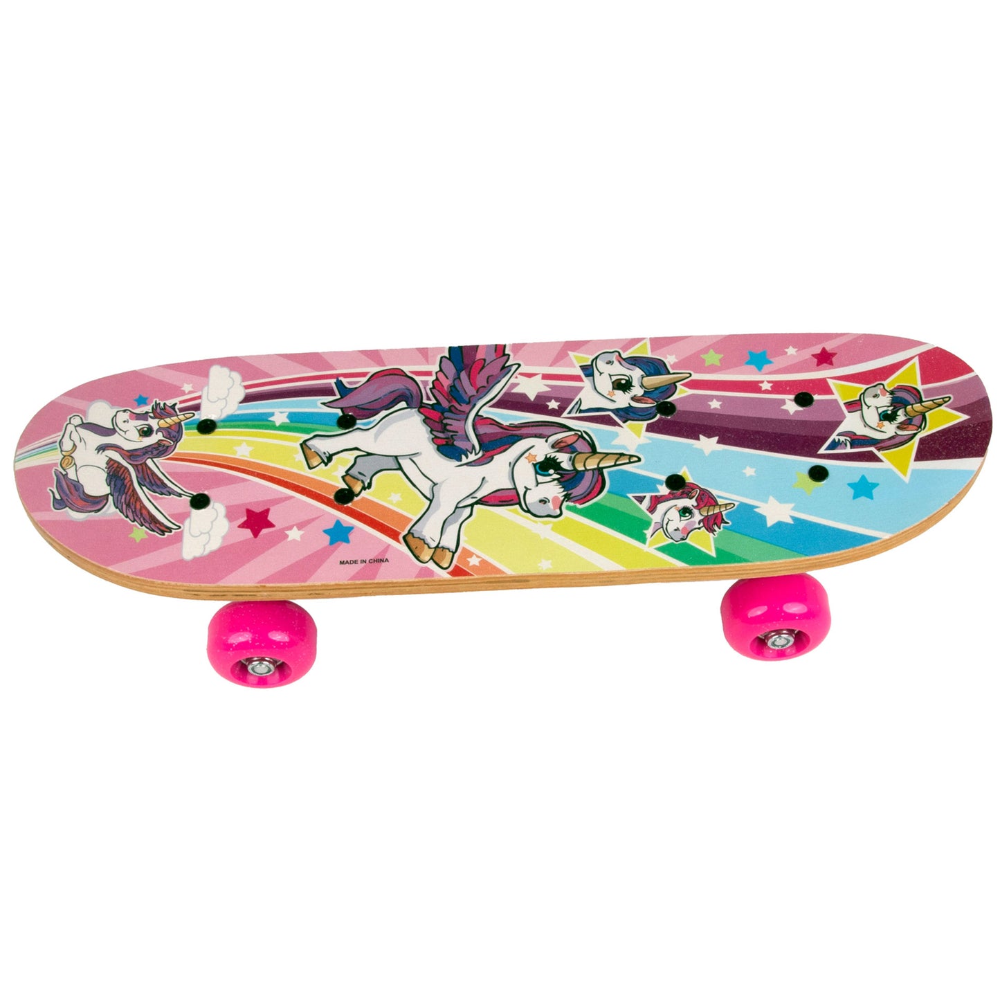 Ozbozz 17" Unicorn Skateboard with Flashing Wheels & Magical Design