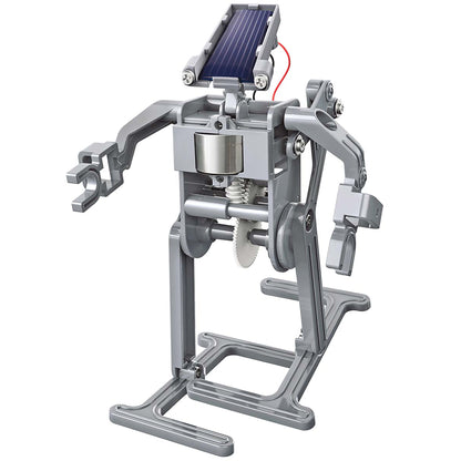 Green Science Solar Robot with articulated arms, solar panel, and mechanical gears