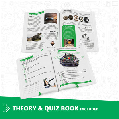 Engino Discovering STEM How Cars Work building set with theory and quiz book included