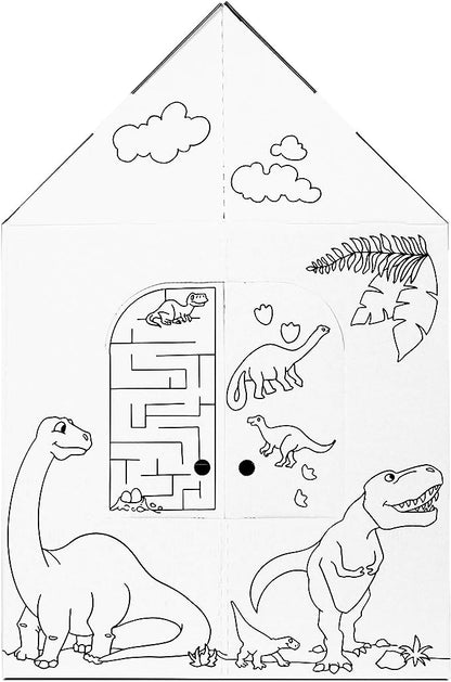 Jurassic Junction Dinosaur House Playset with 5 Plush Dinosaurs