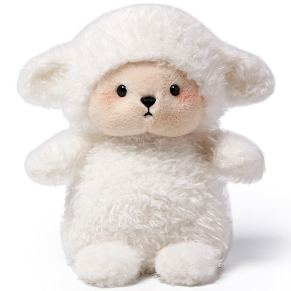 MCHUGS Kindergarten Series Baby Lamb 7-Inch Plush in white with black eyes and nose