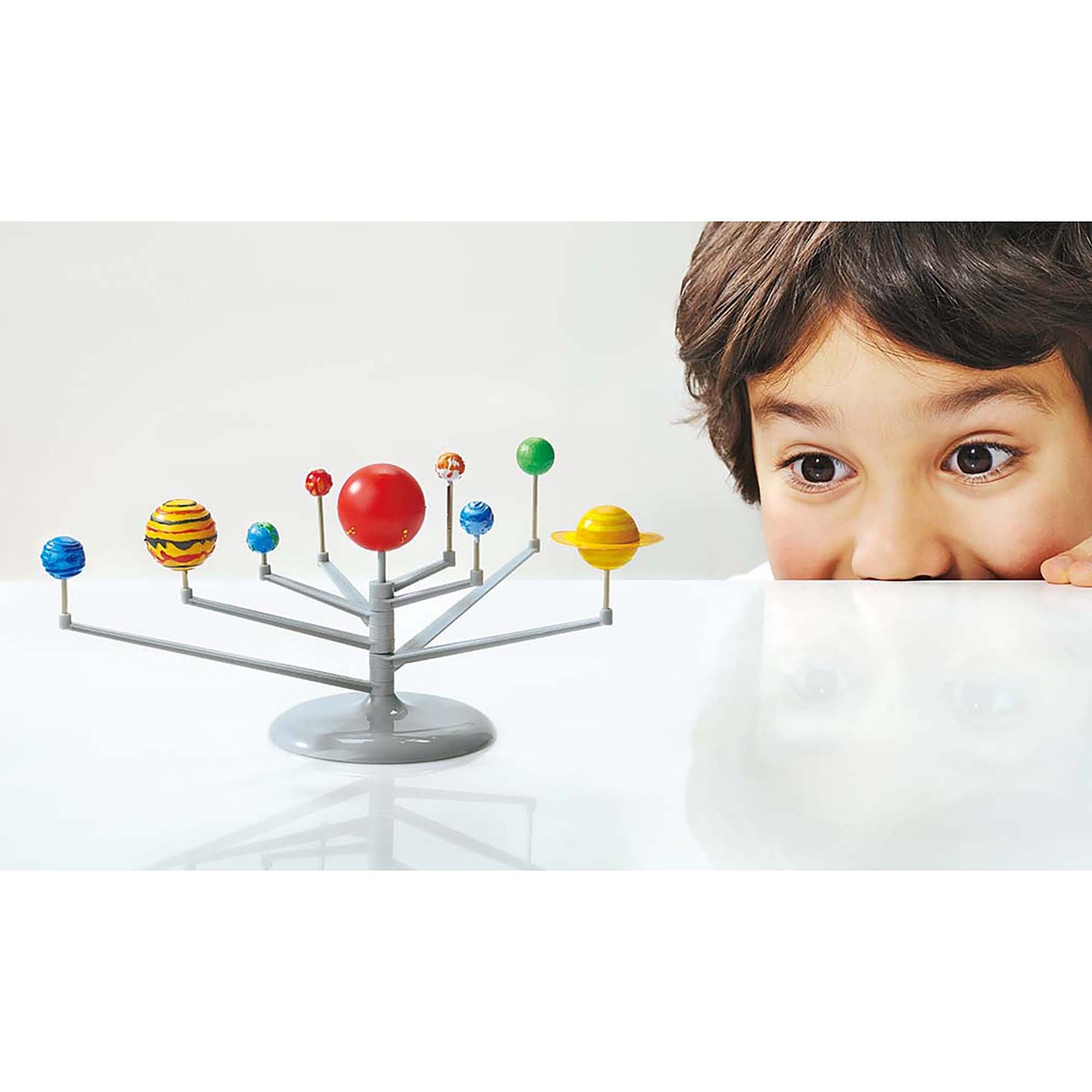 KidzLabs Solar System Planetarium with colorful planet spheres on gray stand