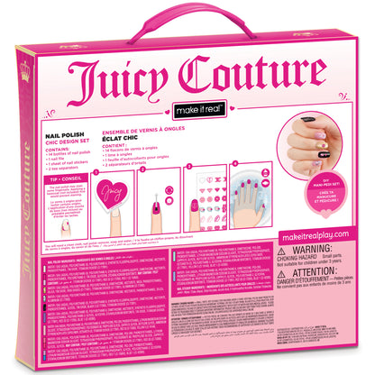 Juicy Couture Nail Polish Chic Design Set with 14 bottles and nail stickers