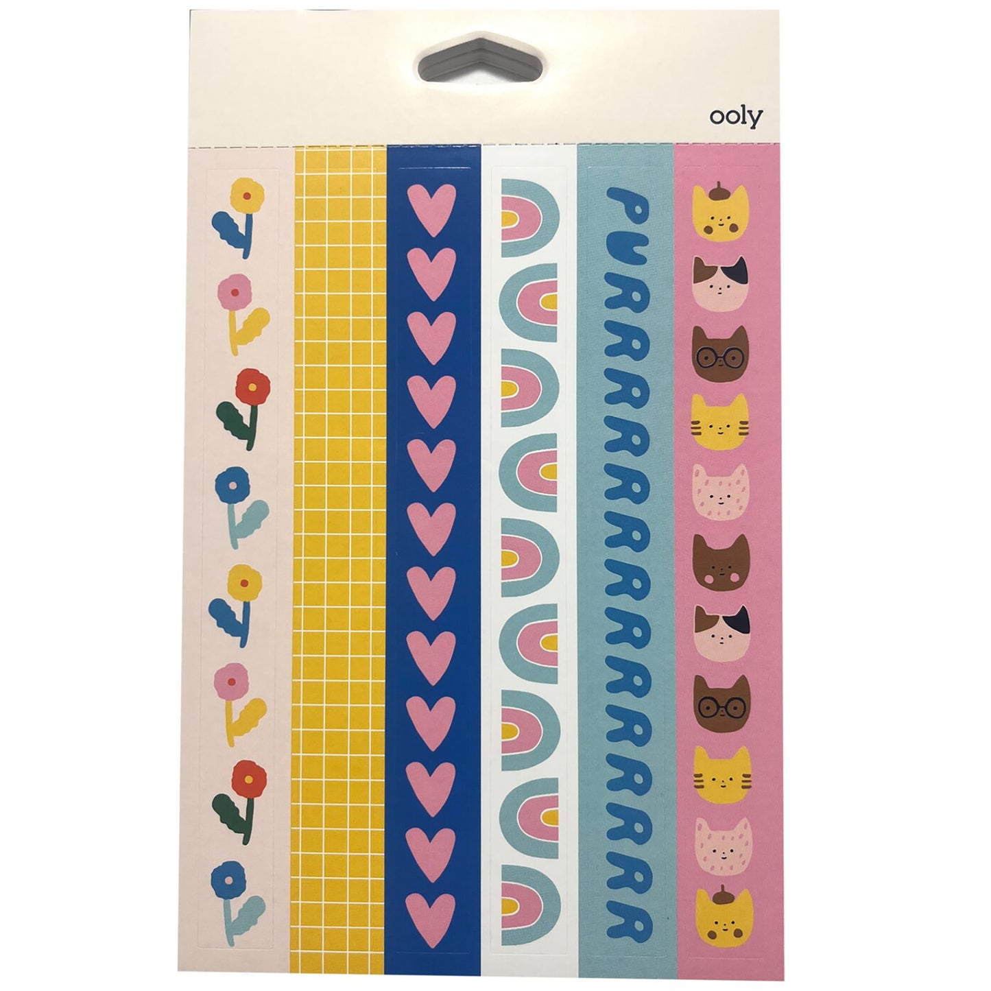 Ooly Stickiville Dress Up Cats sticker sheet with colorful cat designs and patterns