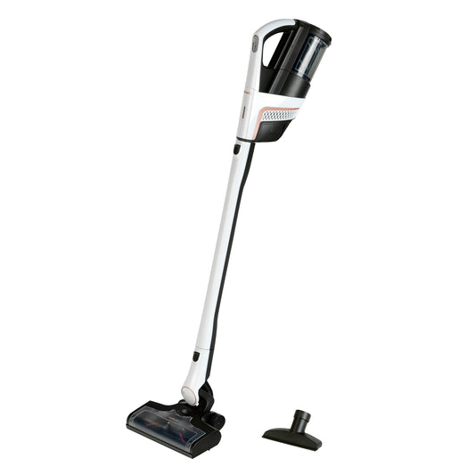 Miele Triflex HX2 Pro white toy vacuum cleaner with black base and detachable head