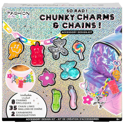 Fashion Angels So Rad Chunky Charms & Chains Accessory Design Kit with colorful charms and chain links