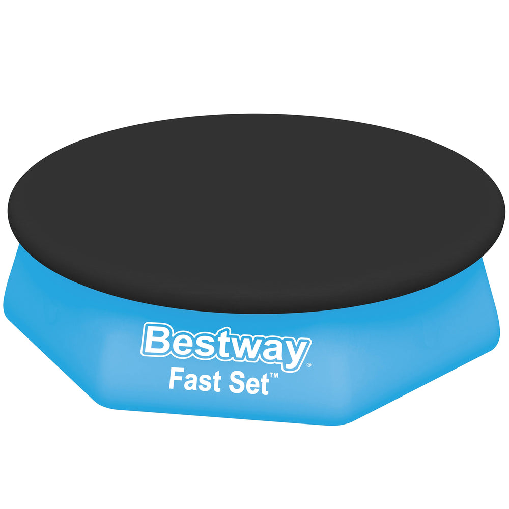 Bestway Fast Set 8' Pool Cover - Black and Blue Round Cover