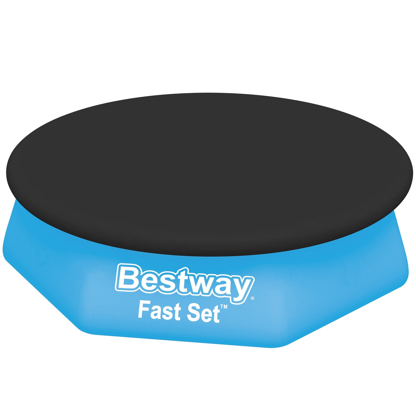Bestway Fast Set 8' Pool Cover - Black and Blue Round Cover