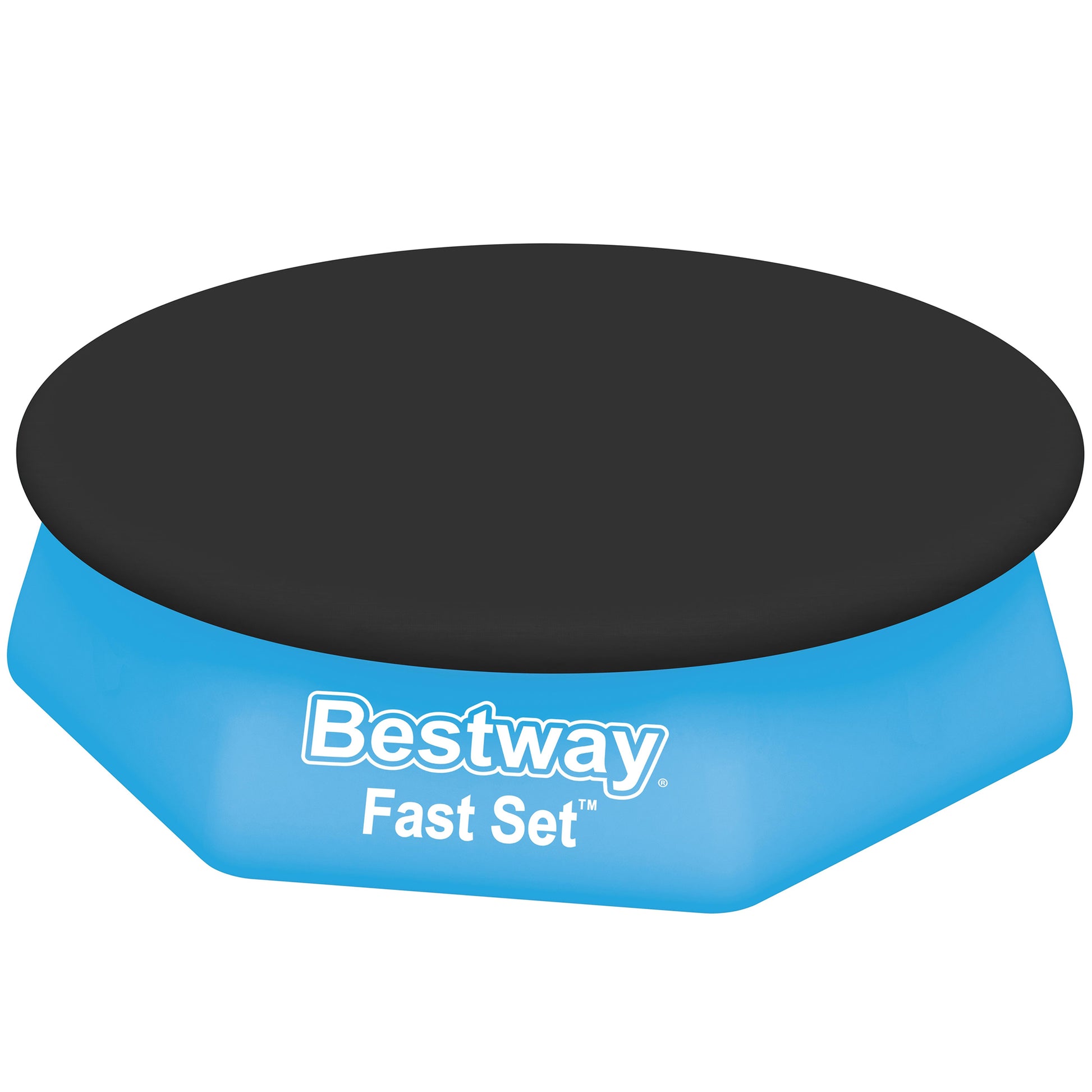 Bestway Fast Set 8' Pool Cover - Black and Blue Round Cover