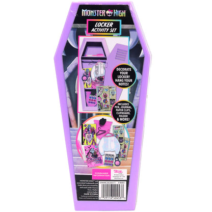 Monster High Locker Activity Set with purple locker, accessories, pen, journal and decorations