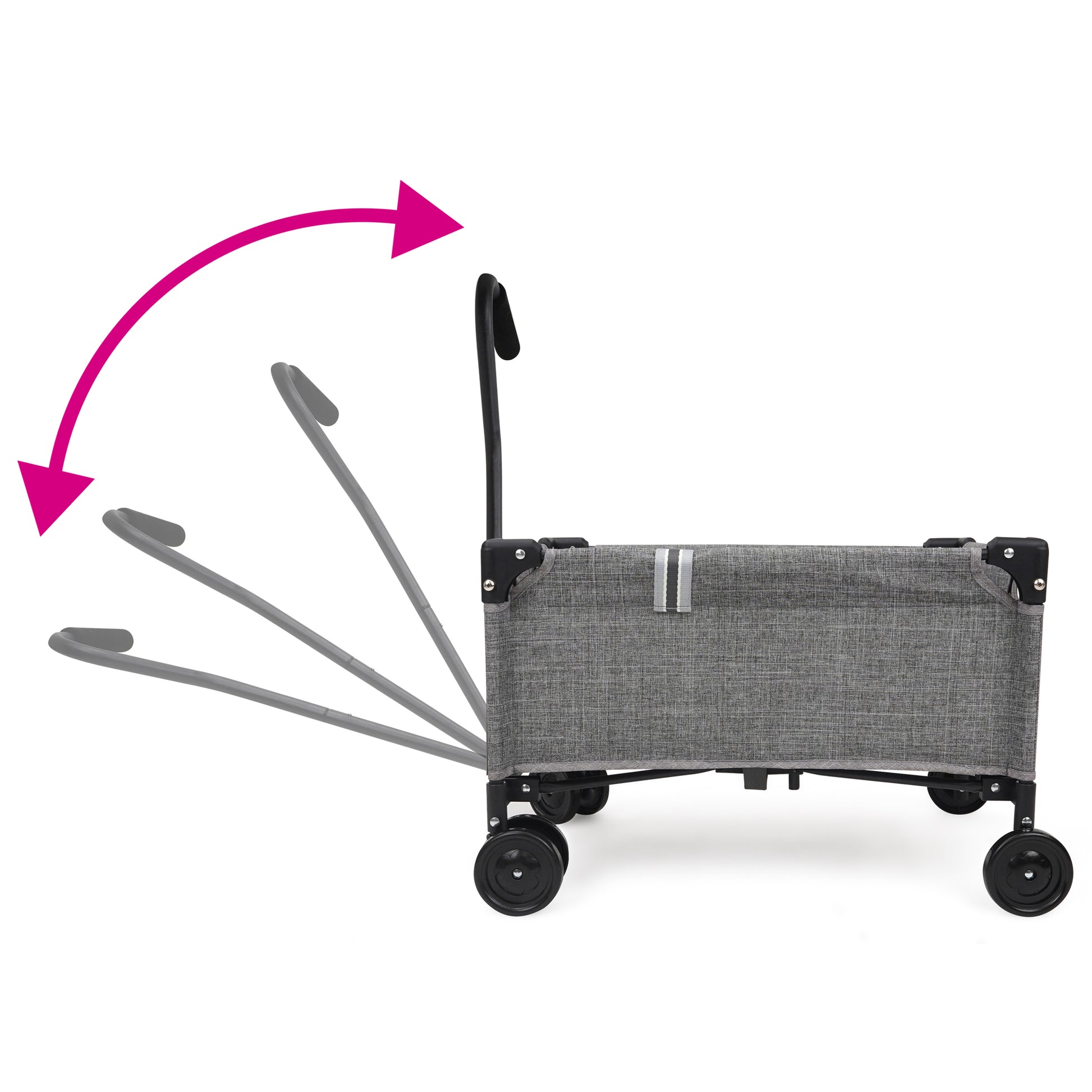 509 Crew Little Wagon Melange Grey folding pull-along cart with handles