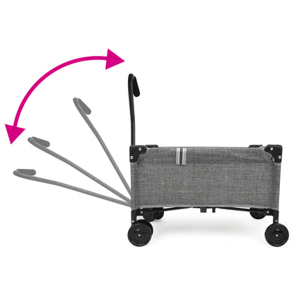 509 Crew Little Wagon Melange Grey folding pull-along cart with handles