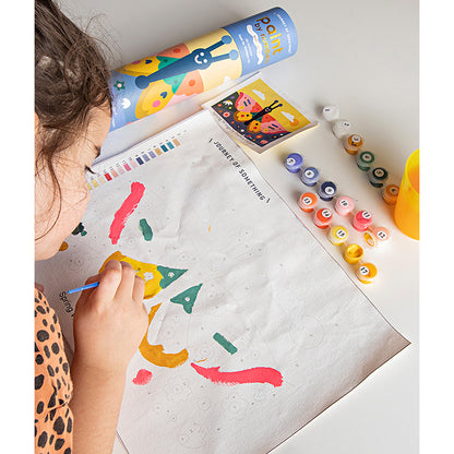 JOS Paint By Numbers Spring Wings kit with colorful paints and canvas for kids