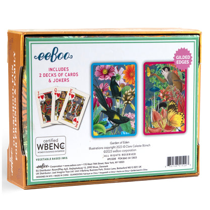 Garden of Eden Deluxe Playing Card Decks with Gilded Edges