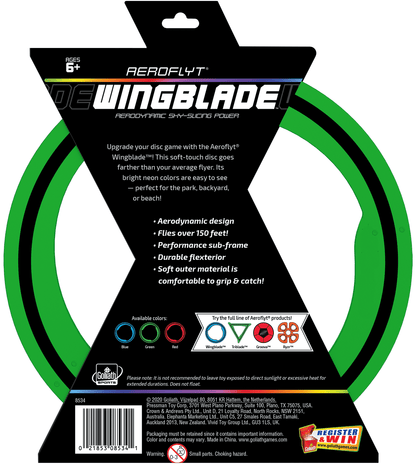 Goliath Sports Aeroflyt Wingblade Green - Ultimate Flying Disc