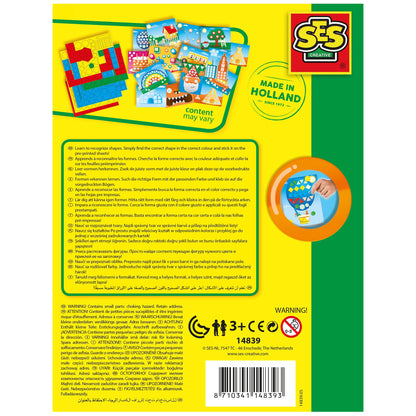 SES Creative I'm Learning to Recognize Shapes - Shape Matching Mosaic Play Set - 300+ Stickers, Vibrant Scenes for Toddlers 3+