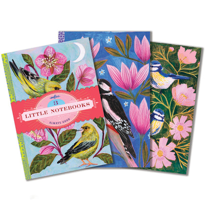 Piece & Love Little Books Set - Birds with colorful floral designs and bird illustrations