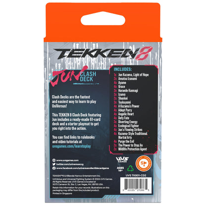 Jun Kazama Tekken 8 UniVersus Clash Deck - Complete Card Game Set