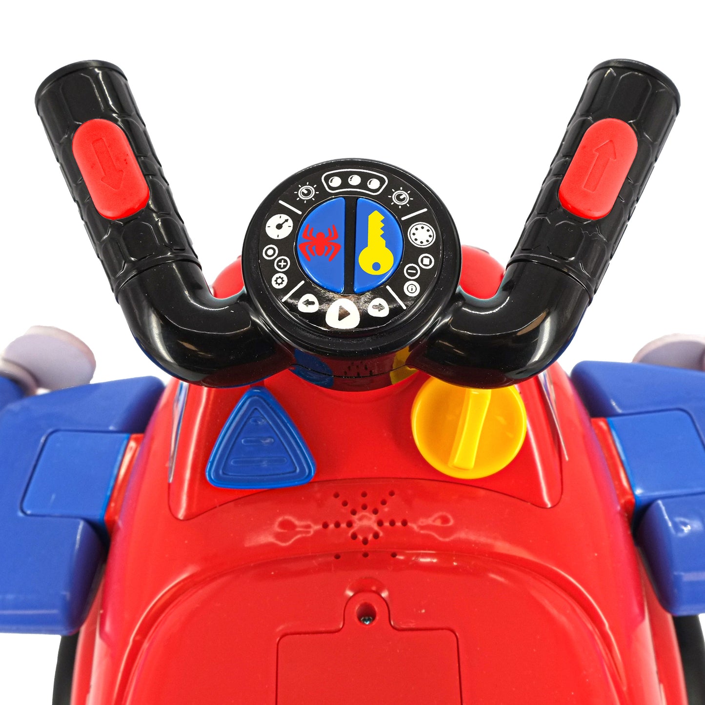 Activity Plane Ride-On Spidey red and blue toy with interactive steering wheel