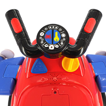 Activity Plane Ride-On Spidey red and blue toy with interactive steering wheel