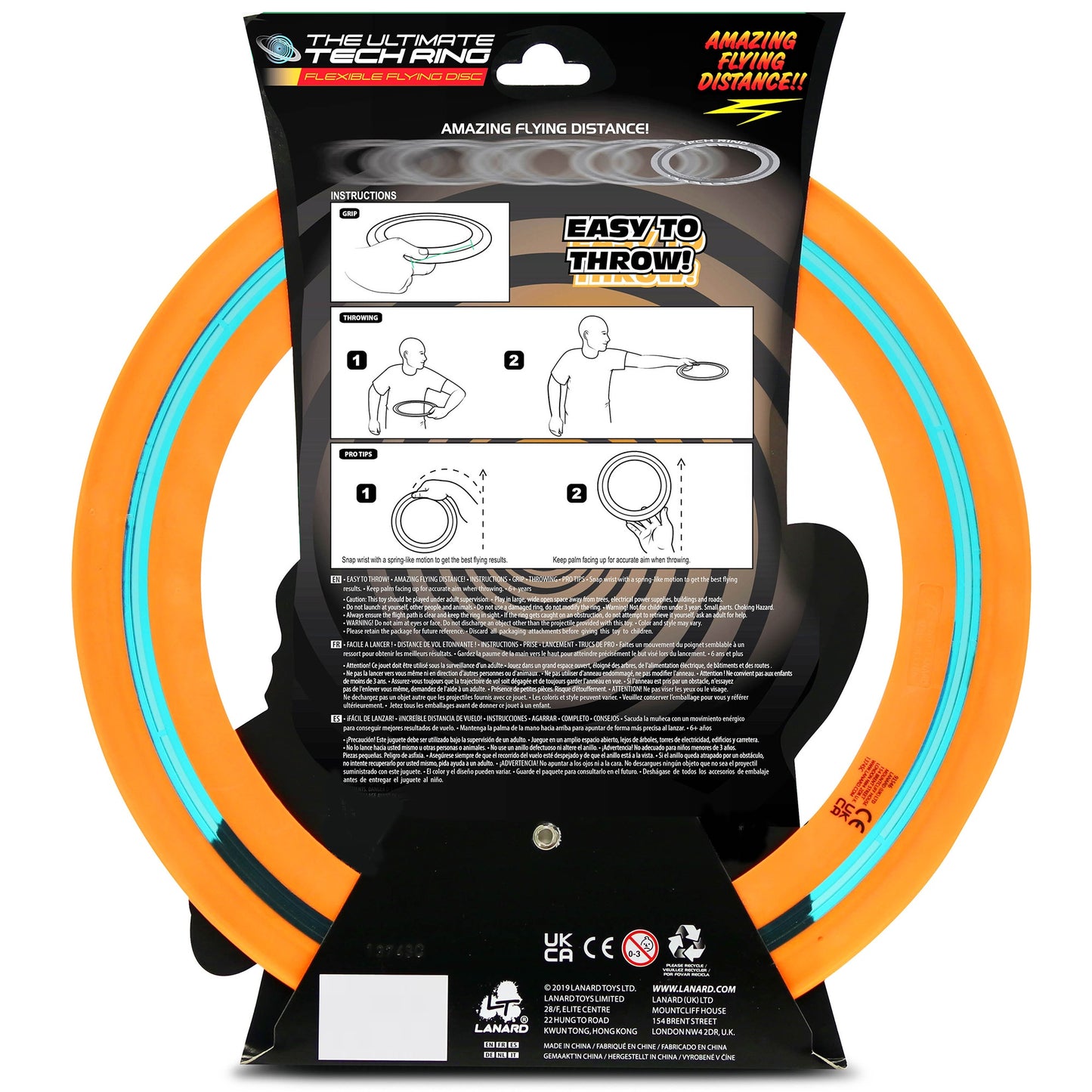 Ultimate Bundle Boomerang & Tech Ring flying disc toys in orange and cyan