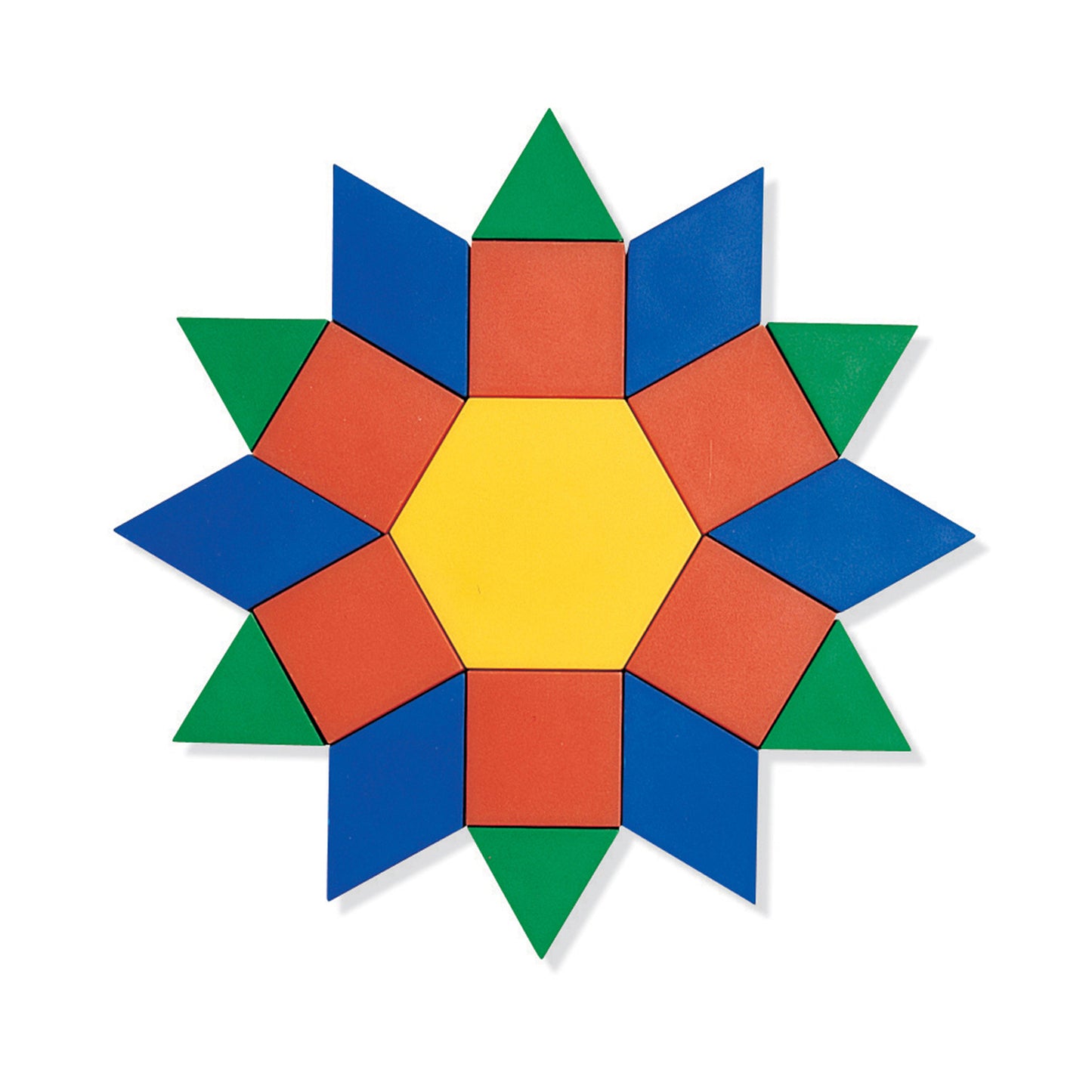 Learning Resources Wooden Pattern Blocks - Colorful Geometric Shapes - 250 Pieces