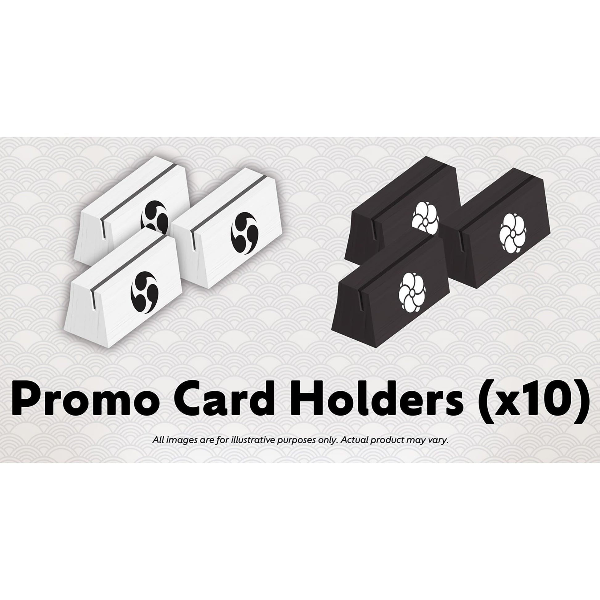 Naishi card game promo card holders set of 10 in white and black